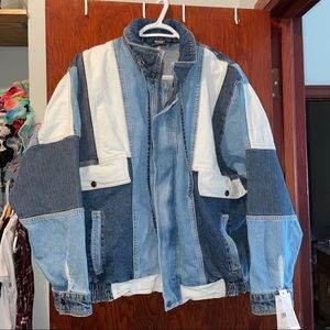 Copy Free People Panel Denim Bomber 